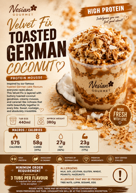 TOASTED GERMAN COCONUT - Velvet Protein Fix