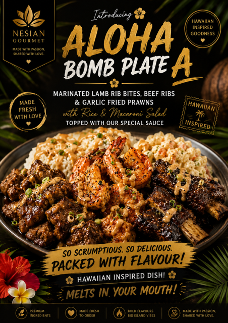 ALOHA BOMB PLATE A