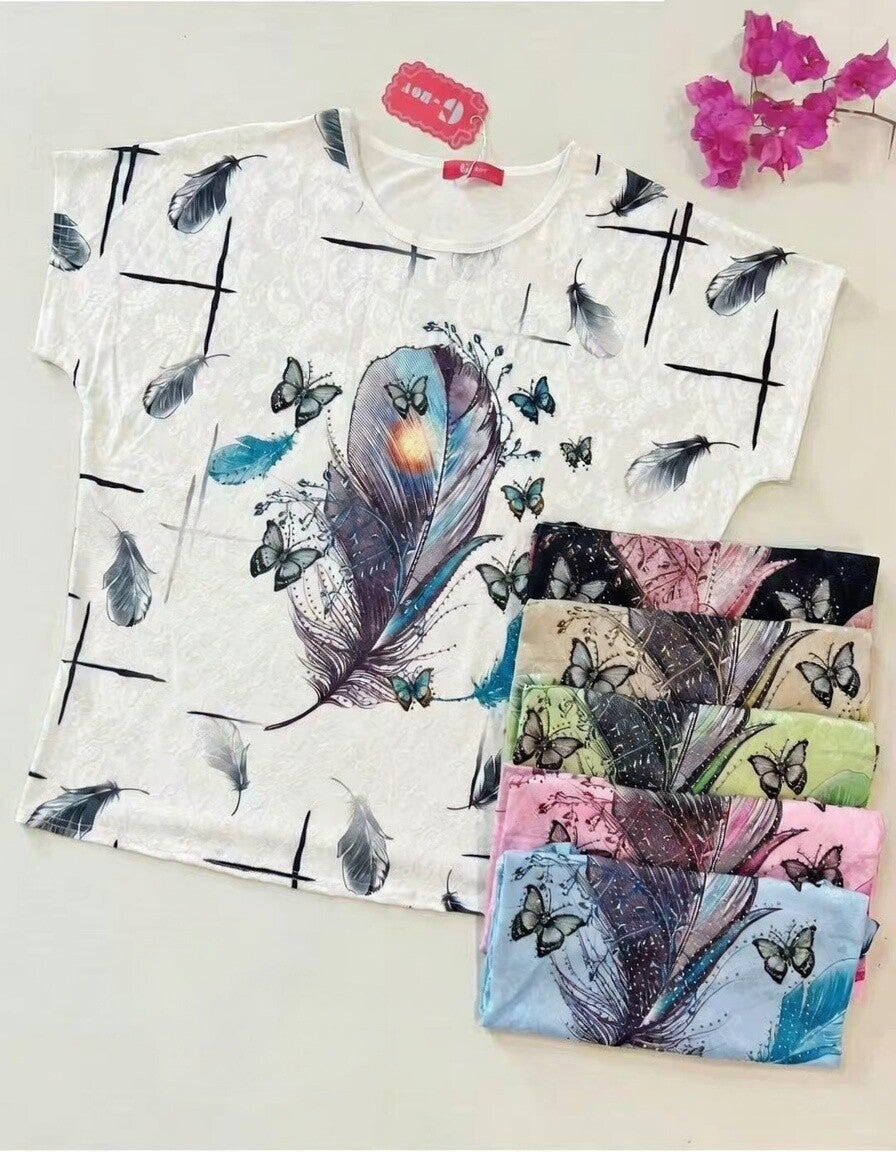 CAMISETA PLUMAS