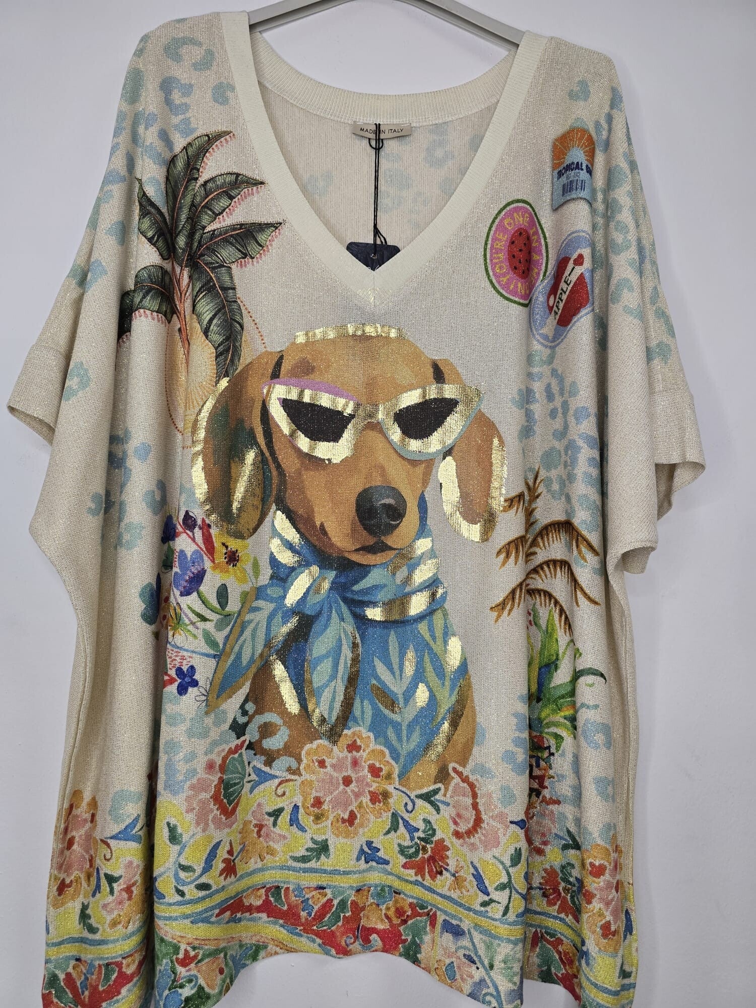 AMPLIO TOP LARGO BRILLANTE PERRO