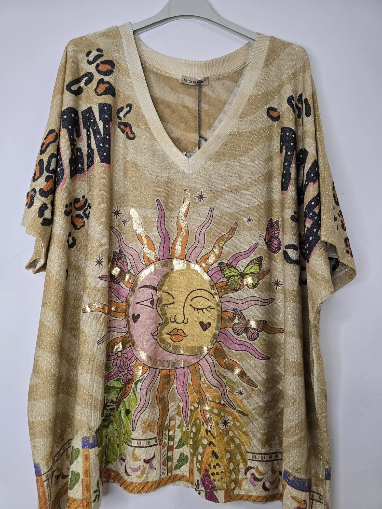 AMPLIO TOP LARGO BRILLANTE SOL