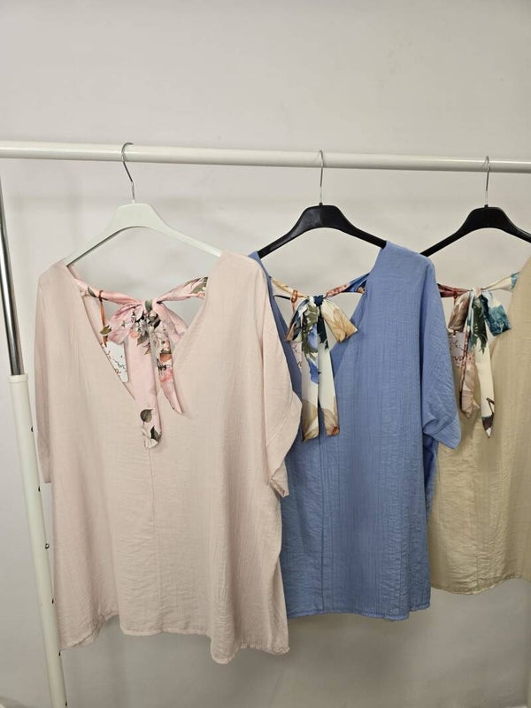 BLUSA LAZO ROSA/AZUL/AMARILLO