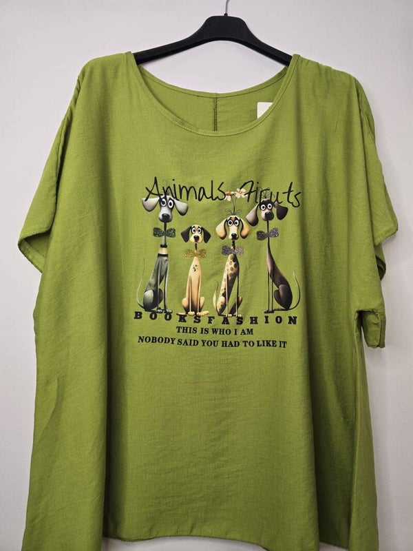CAMISETA DOG VERDE