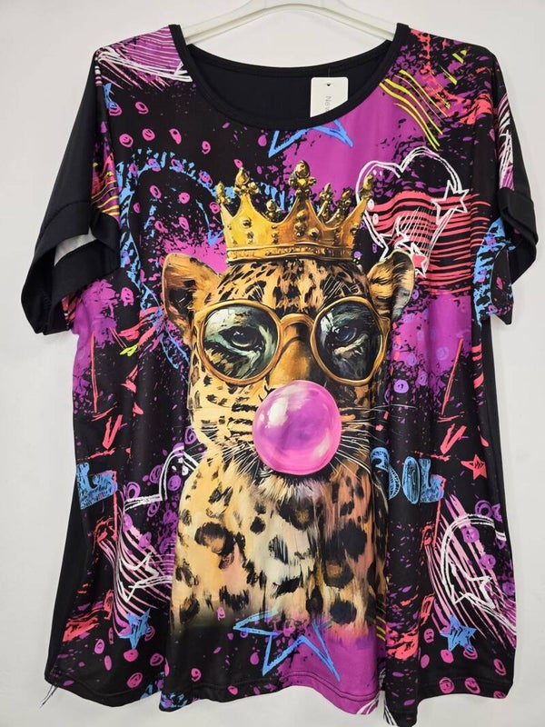 CAMISETA DIVERTIDA LEOPARDO