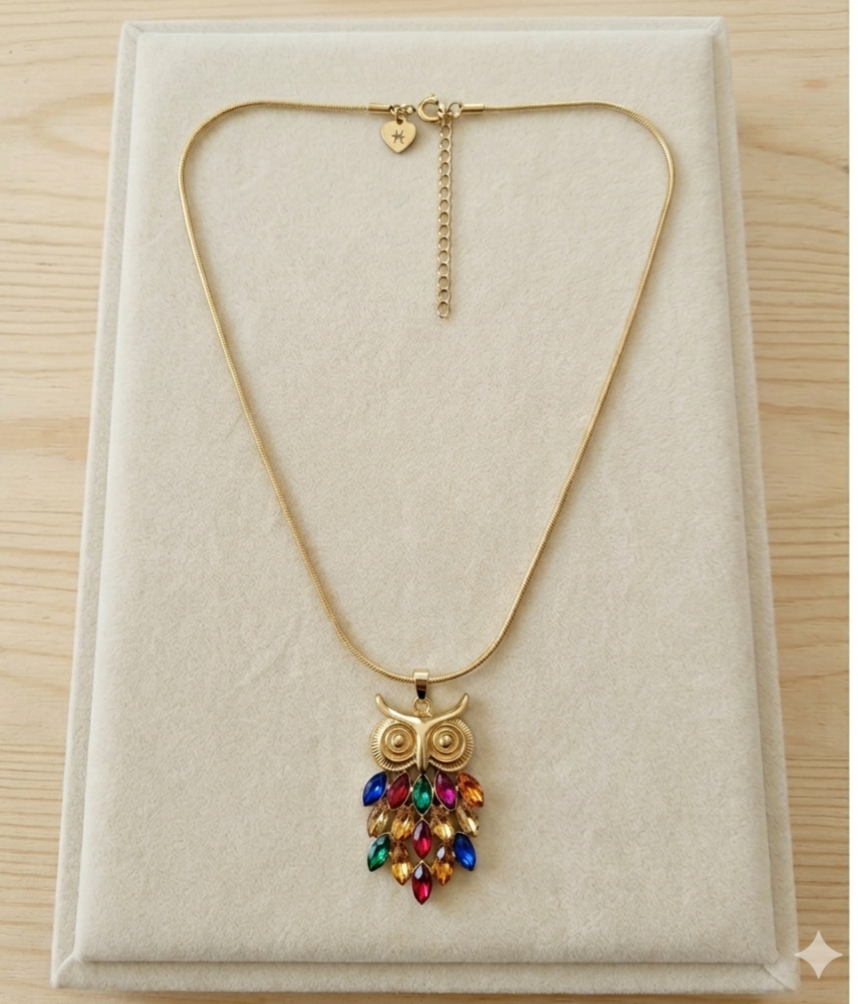 COLLAR BUHO CON COLORES