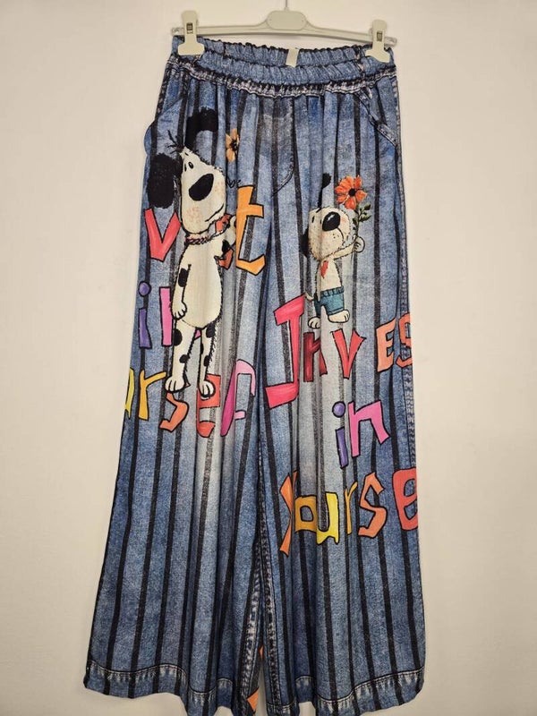 PANTALON DIVERTIDO PERRITO RAYAS