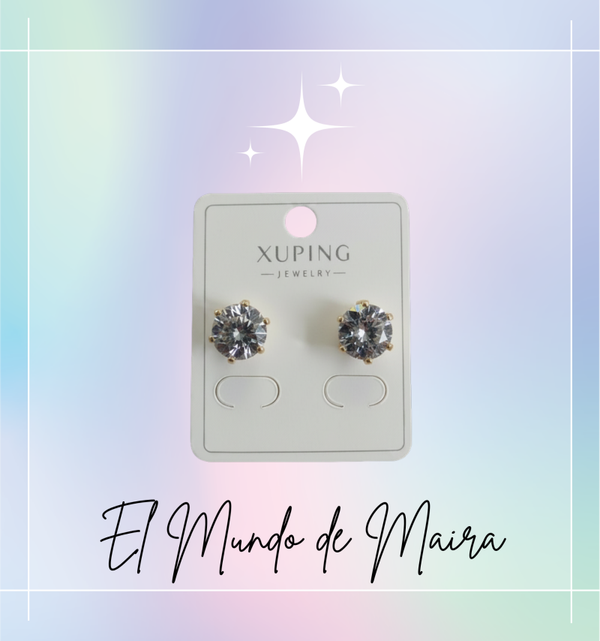 PENDIENTES CRISTAL DORADO