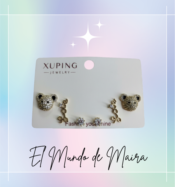 CONJUNTO DE PENDIENTES OSO