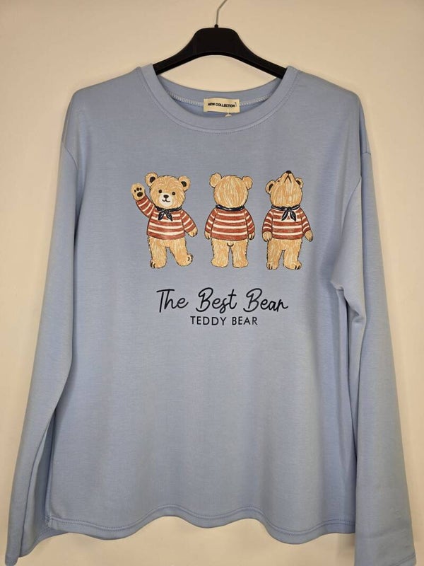 SUDADERA OSO CAPA DE AIRE AZUL/AMARILLO