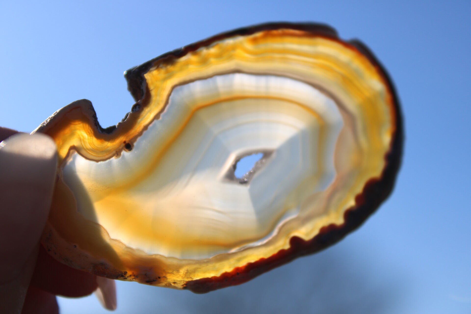 Sleutelhanger Agaat schijf natuurlijk