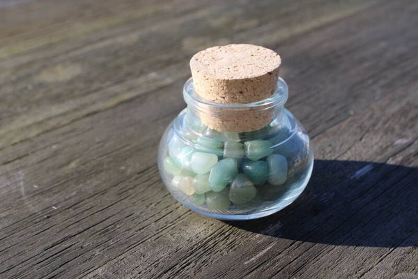 Glazen flesje Aventurijn