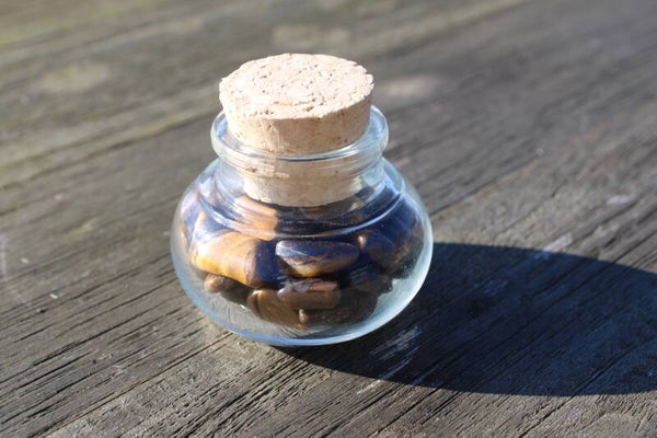 Glazen flesje Tijgeroog