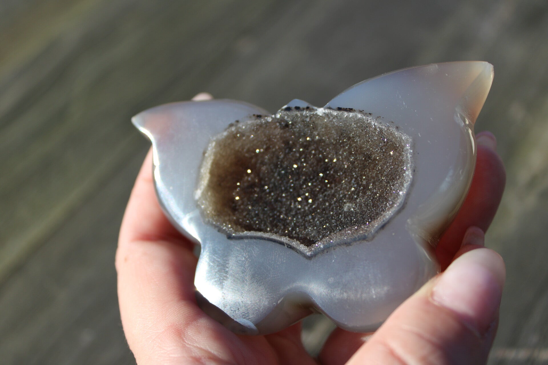 Agaat vlinder gepolijst #7