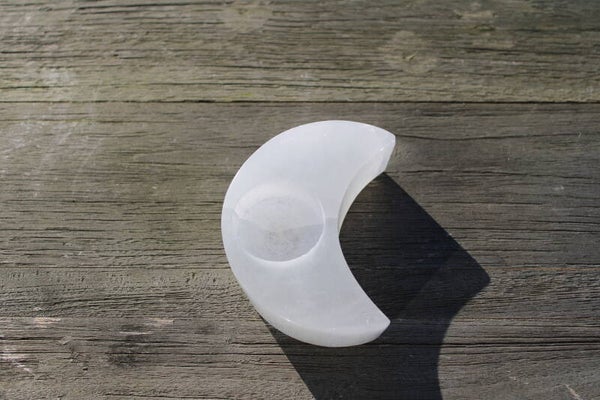 Seleniet theelichthouder - Maan