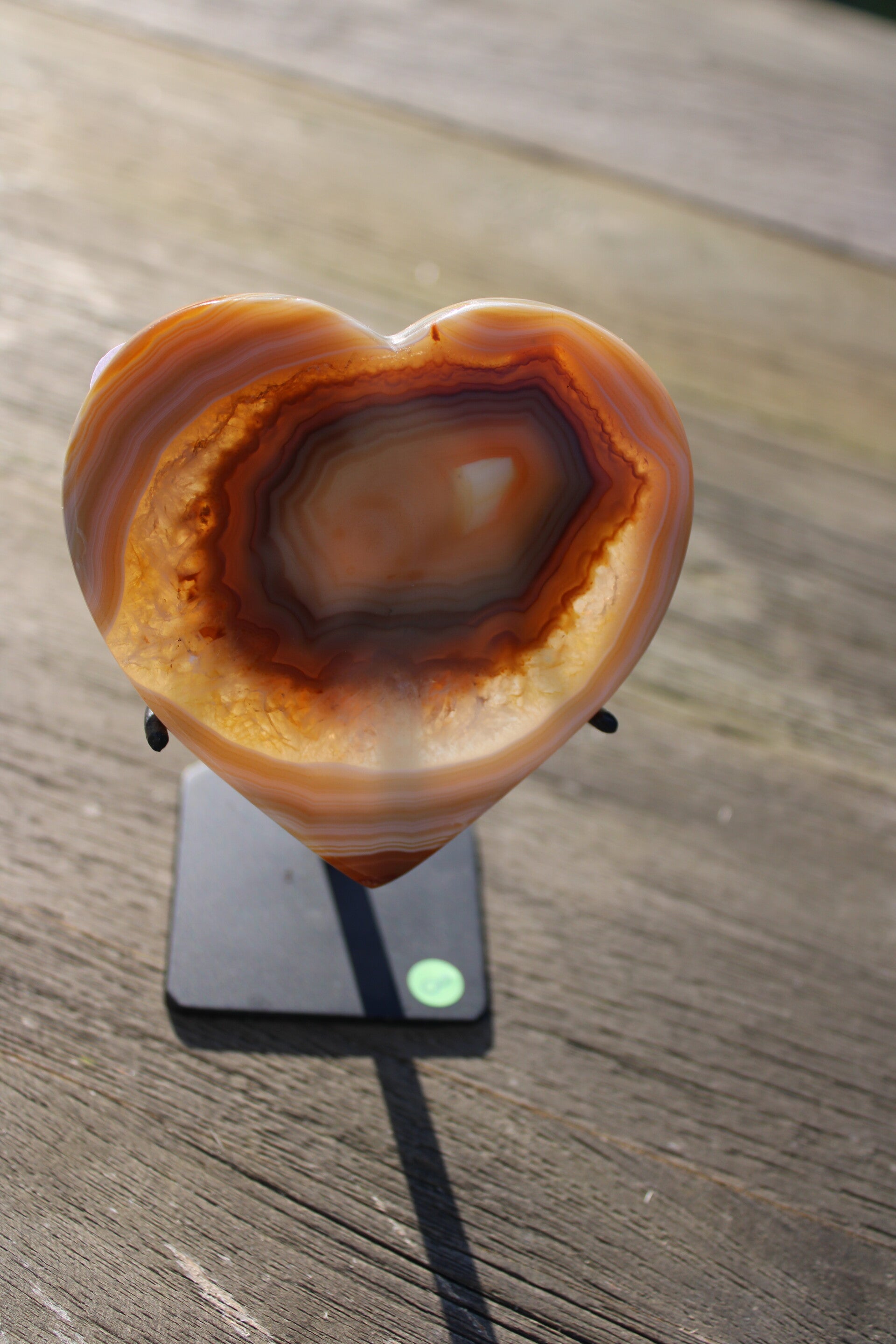 Agaat hart op standaard #8