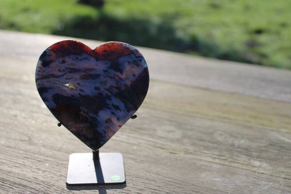 Agaat hart op standaard #4