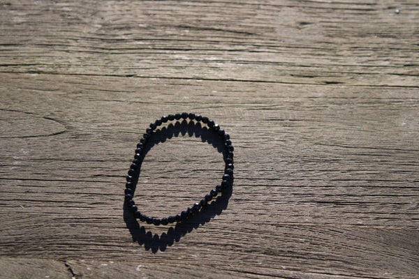Armband Zwarte Toermalijn 4mm facet