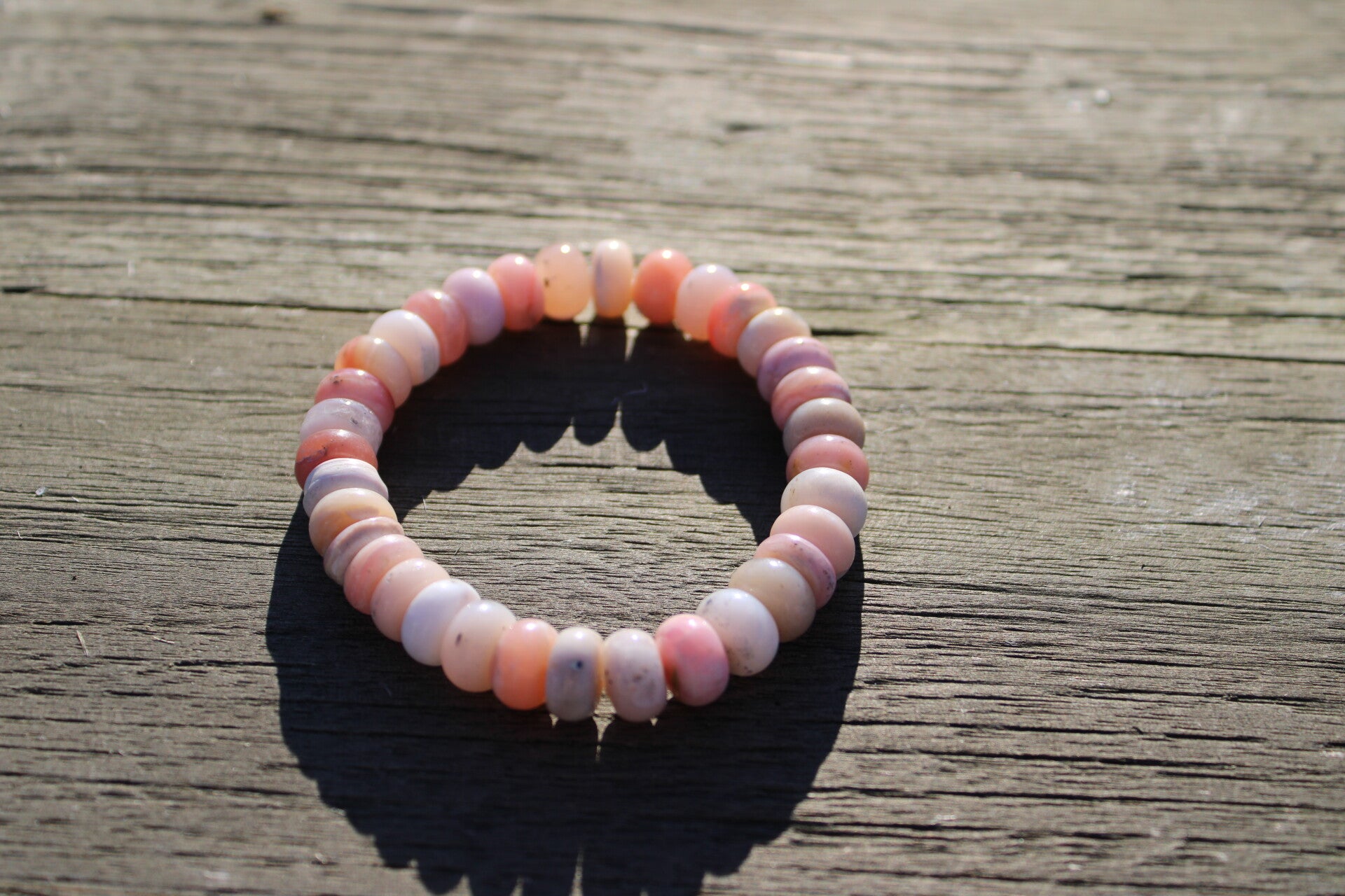 Armband Roze Anden Opaal donut 10mm
