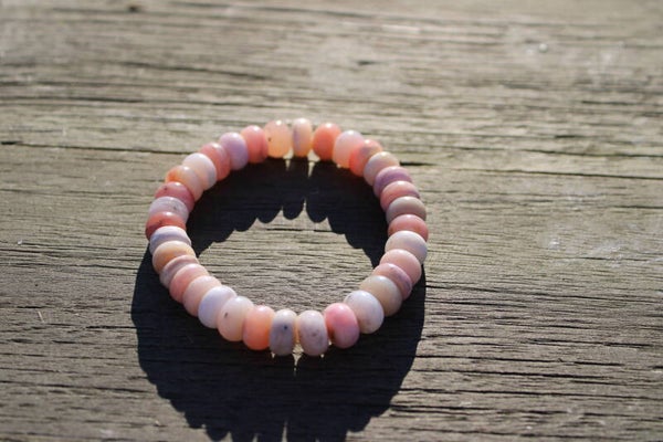 Armband Roze Anden Opaal donut 10mm