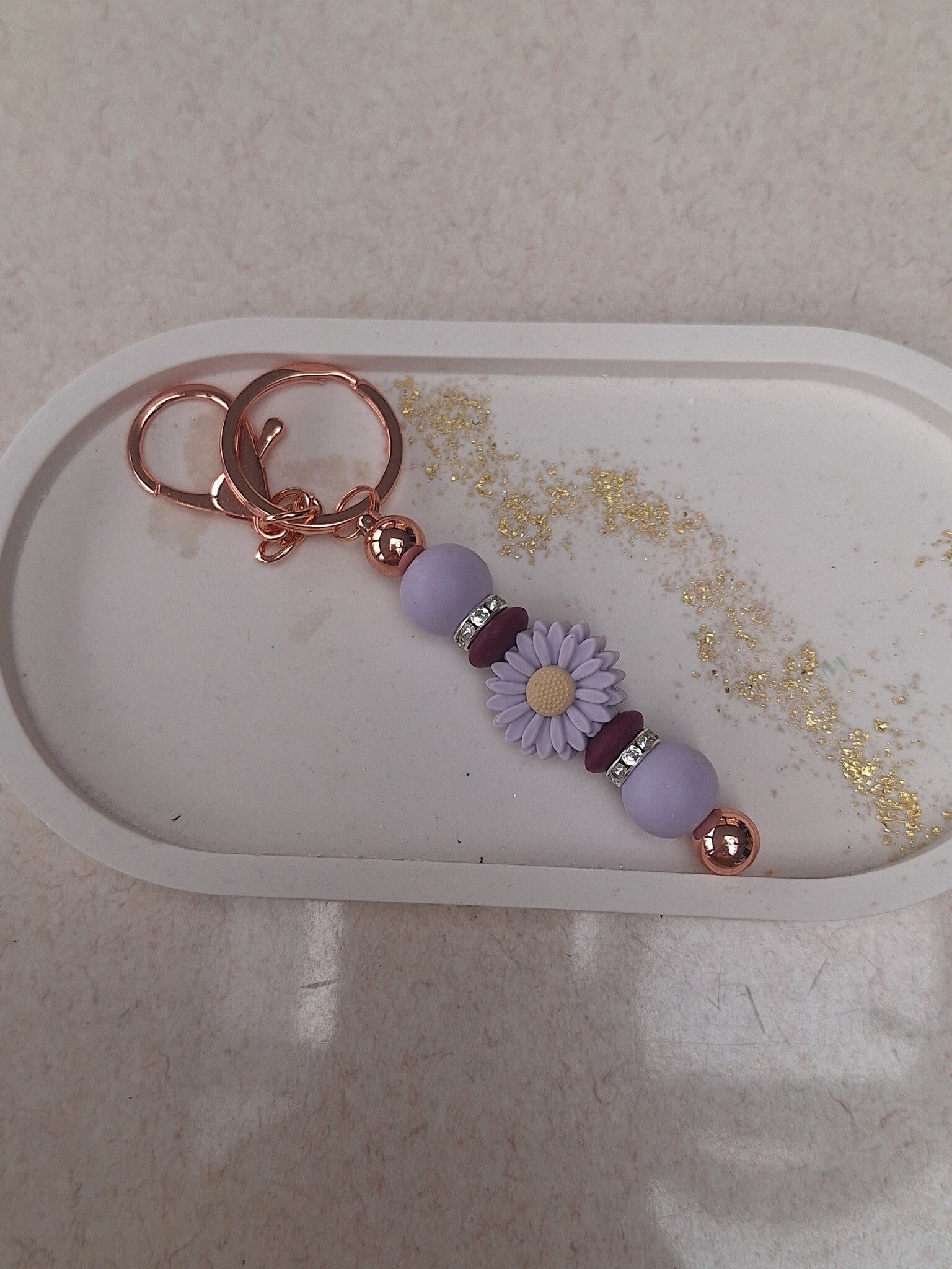 Sleutelhanger Purple flower deluxe