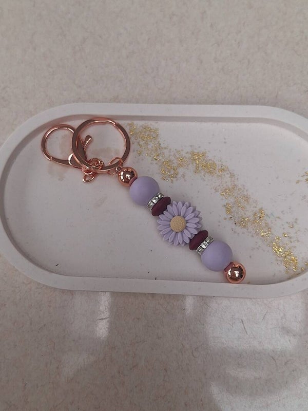 Sleutelhanger Purple flower deluxe