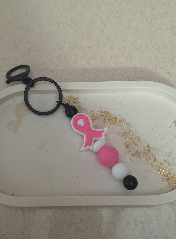 Sleutelhanger Pink Ribbon deluxe