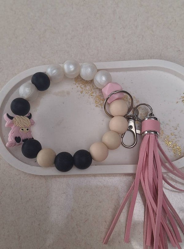 Sleutelhanger pink cow