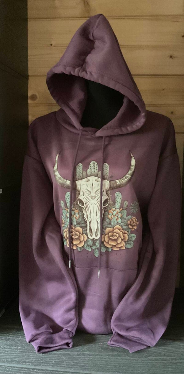 Western Cow Skull ( Hoodie 05)