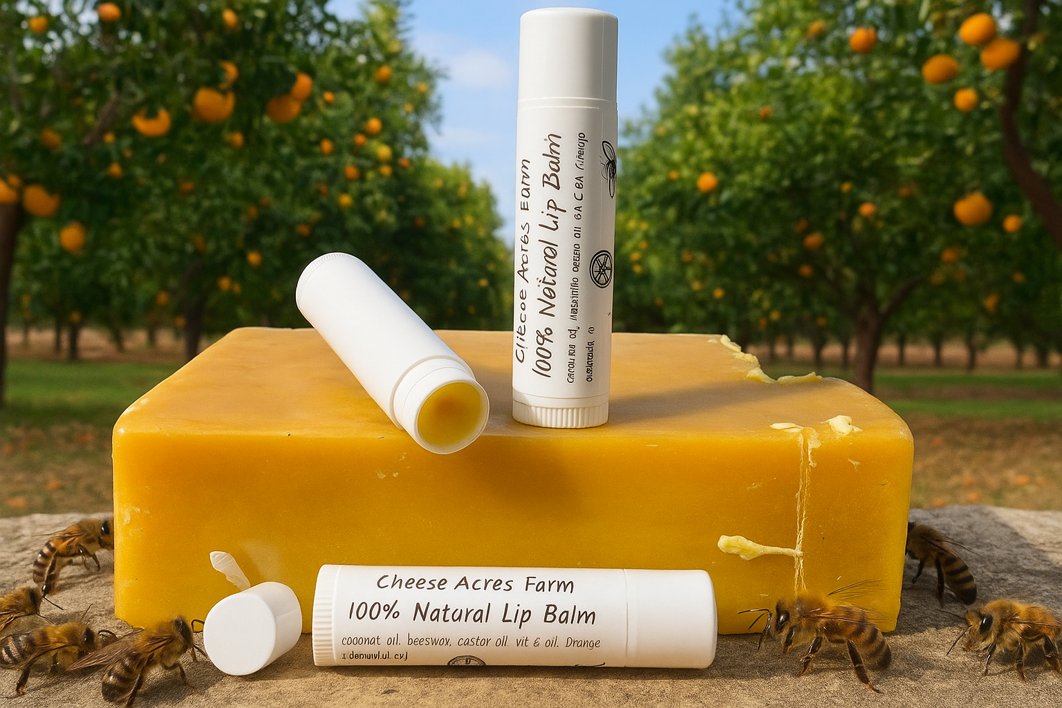 Beeswax lip balms