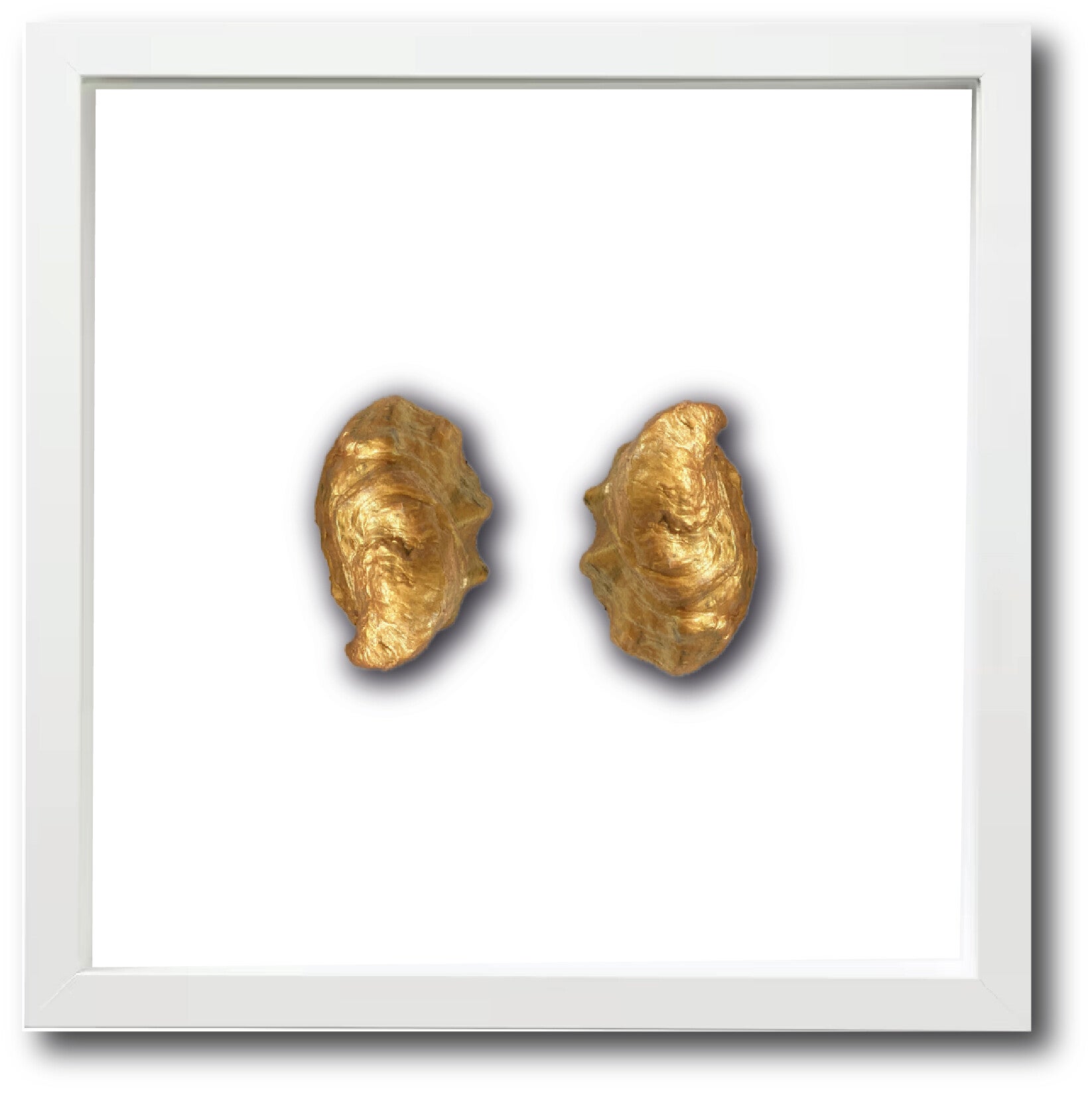 22 krt Gouden oesterschelpen 2 st.