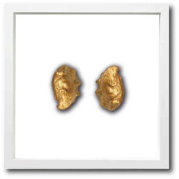 22 krt Gouden oesterschelpen 2 st.