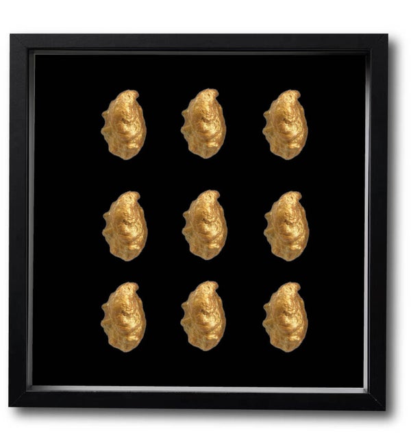 22 krt Gouden oesterschelpen 9 st.