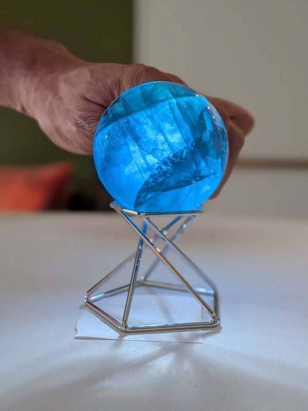 Blauwe Fluoriet bol 50MM