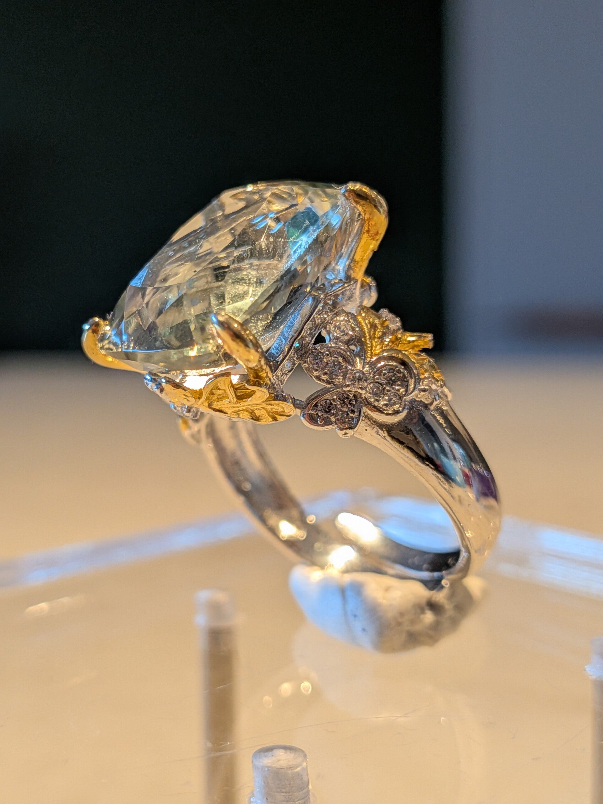 Groene Kwarts Ring Zilver verstelbaar