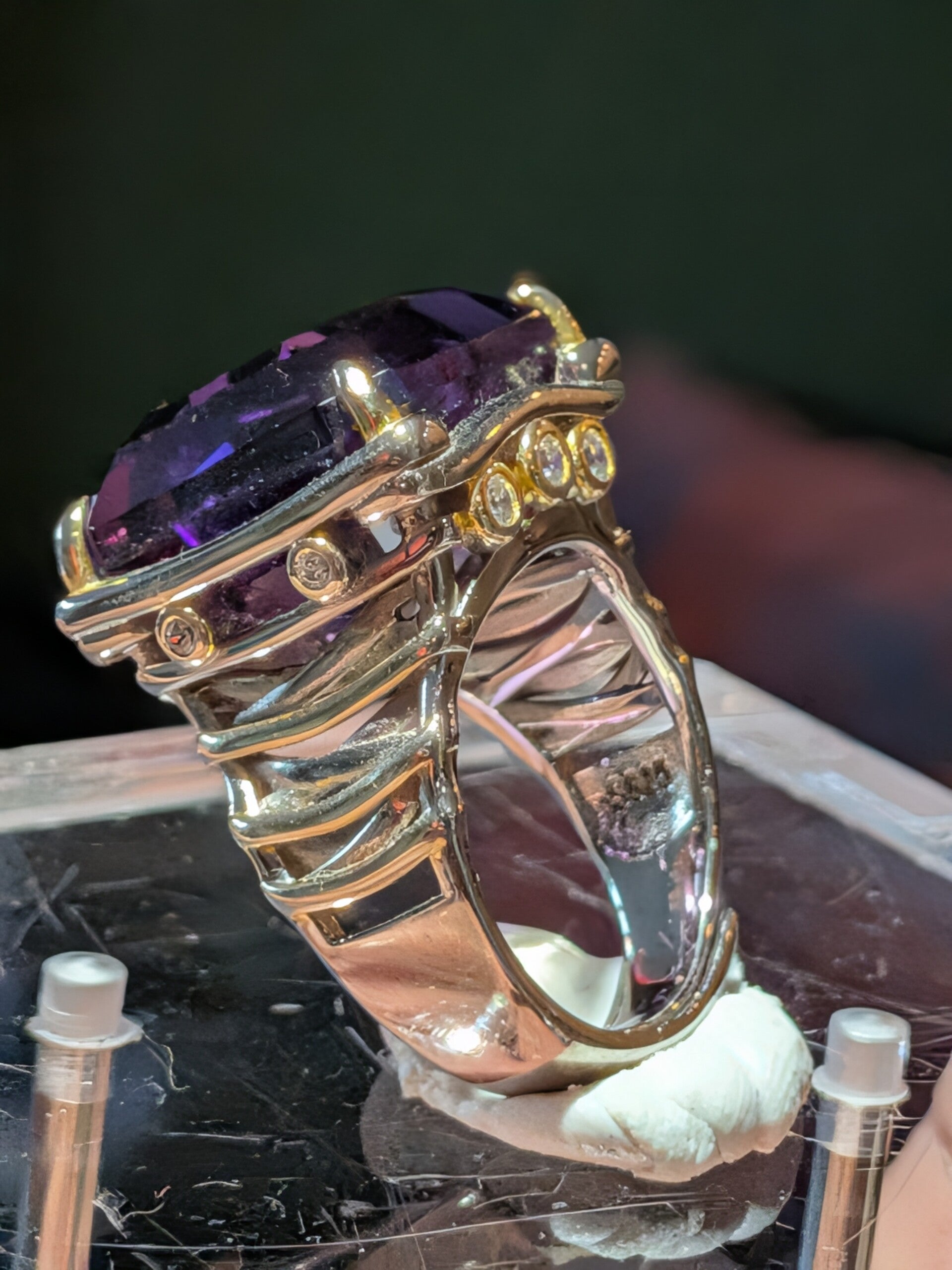 Amethist Ring Zilver Verstelbaar