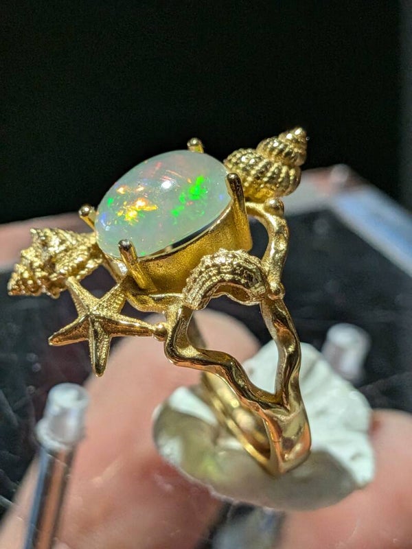 Opaal Tripple Zilver Gold-Plated