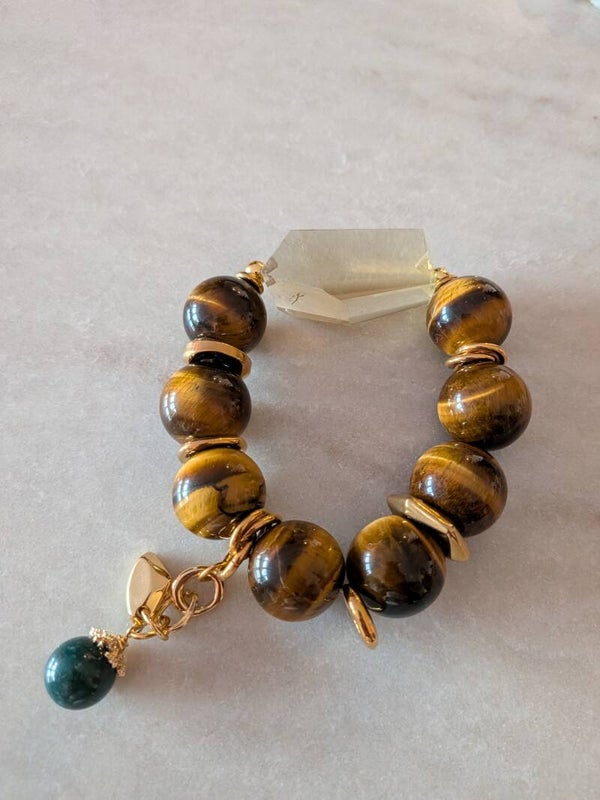 Xl tijger met citrien armband