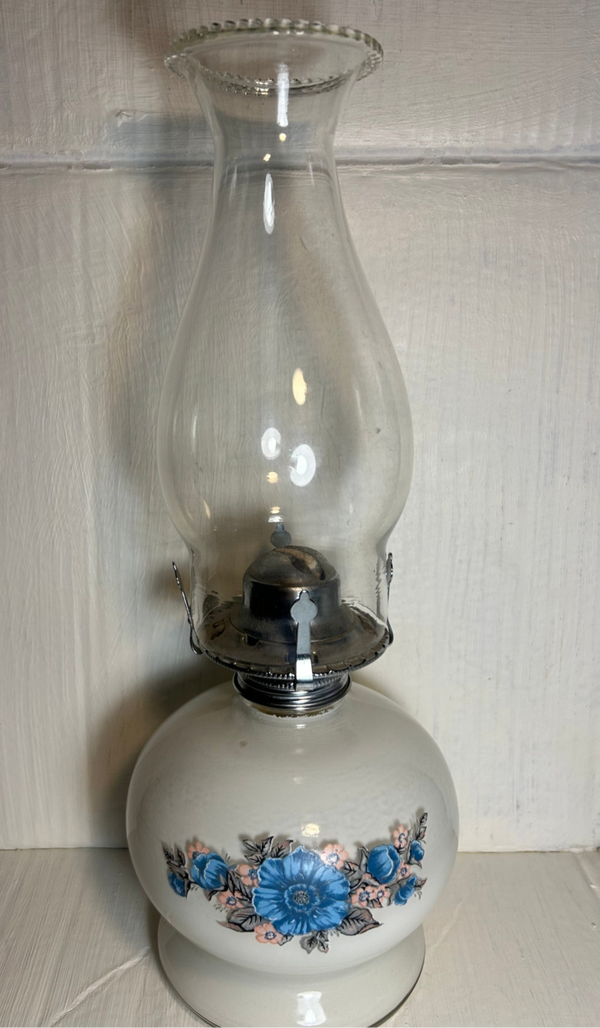 Retro Victoria Rose Oil Lamp by Lamplight Farms, USA