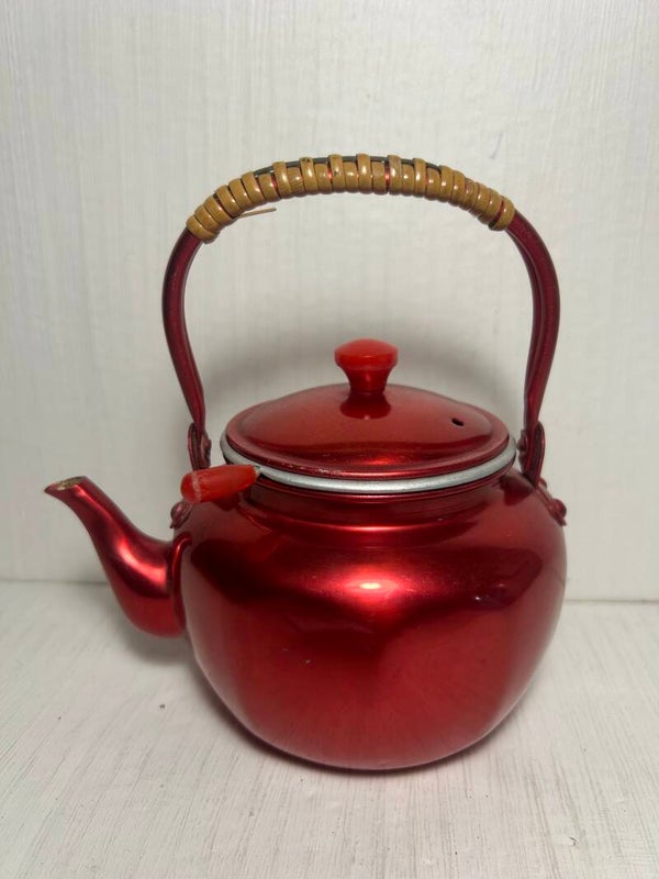 Vintage Retro Red Adonised Teapot