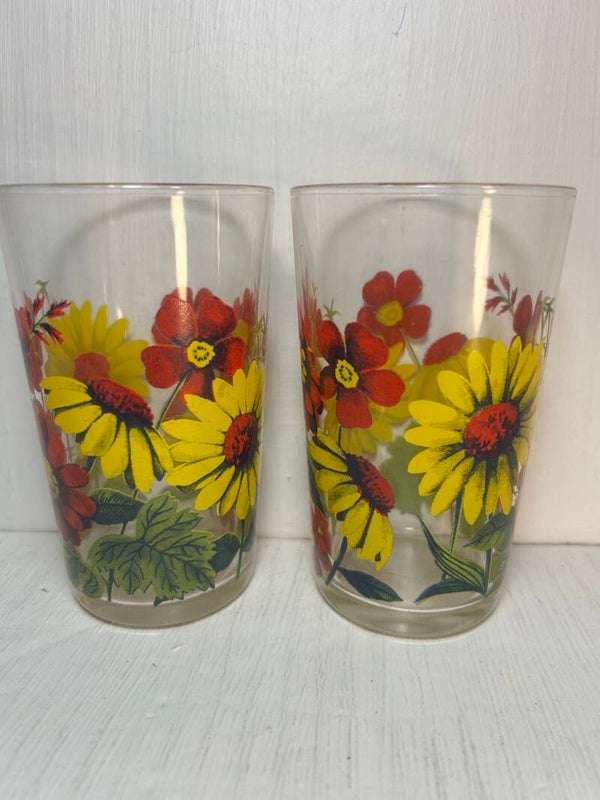 Pair of Vintage Lemonade Glasses