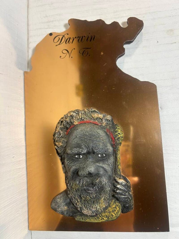 Vintage Copper Wall Plaque in the Shape of the Northern Territory