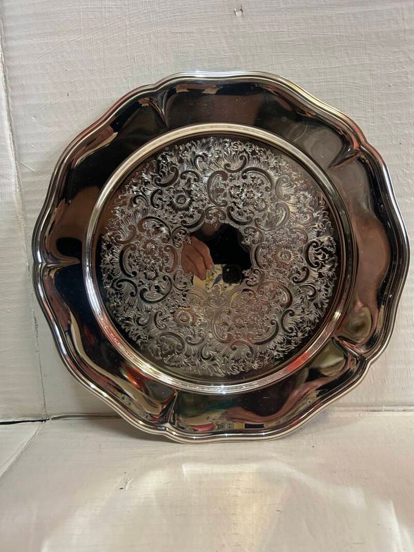 Vintage Silver Plated Serving Tray or Salver by Strachey of Australia