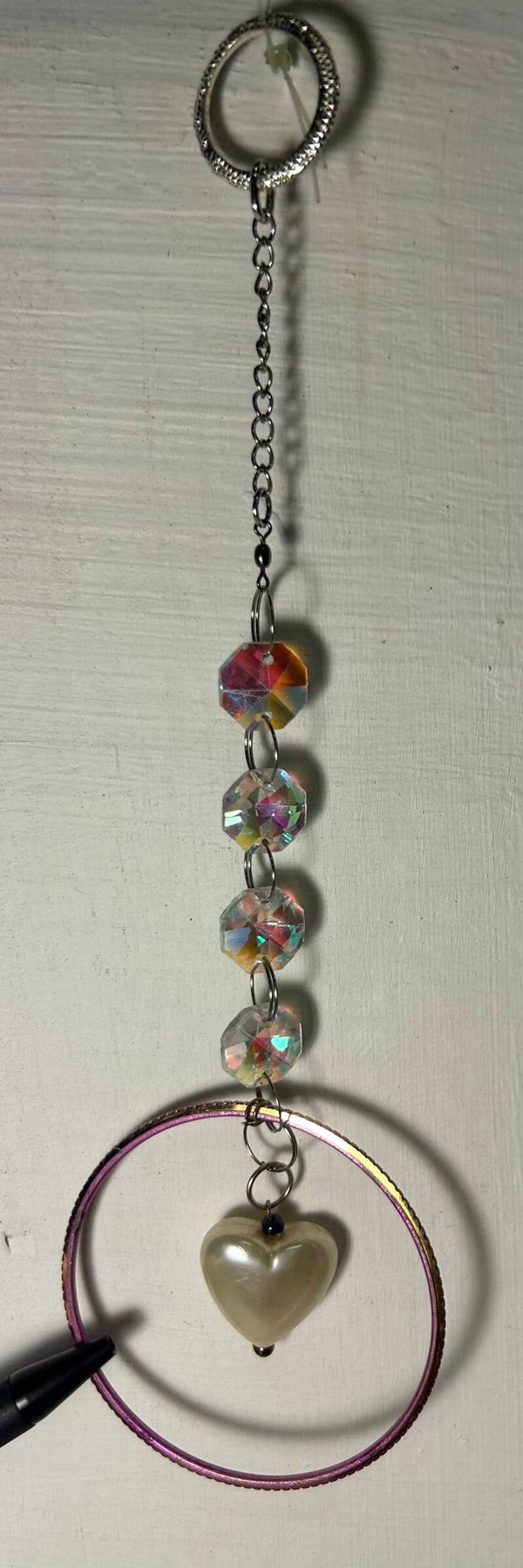 Heart in a ring suncatcher