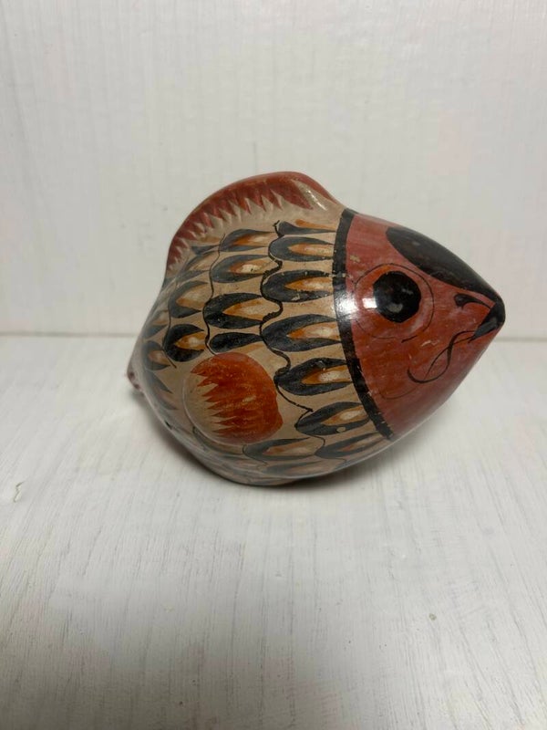Vintage Terracotta Folk Art Fish by Tonala Pottery, Mexico