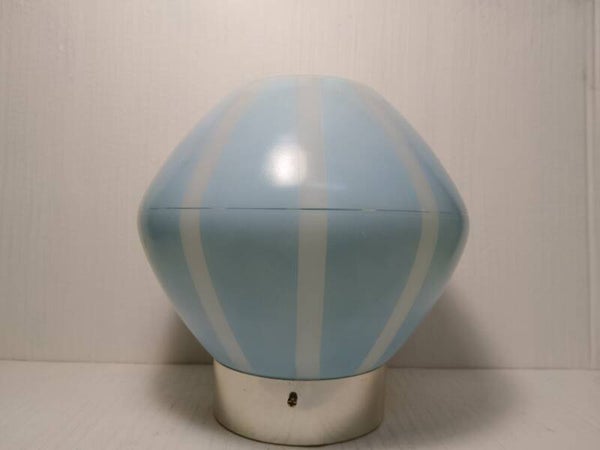 Retro vintage striped blue glass light shade (Copy)