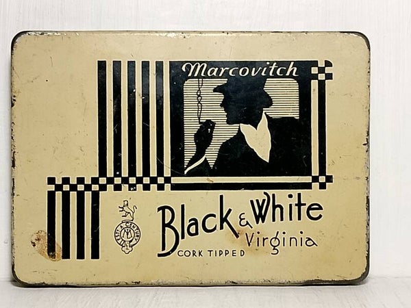 40's Black & White cigarette tin.