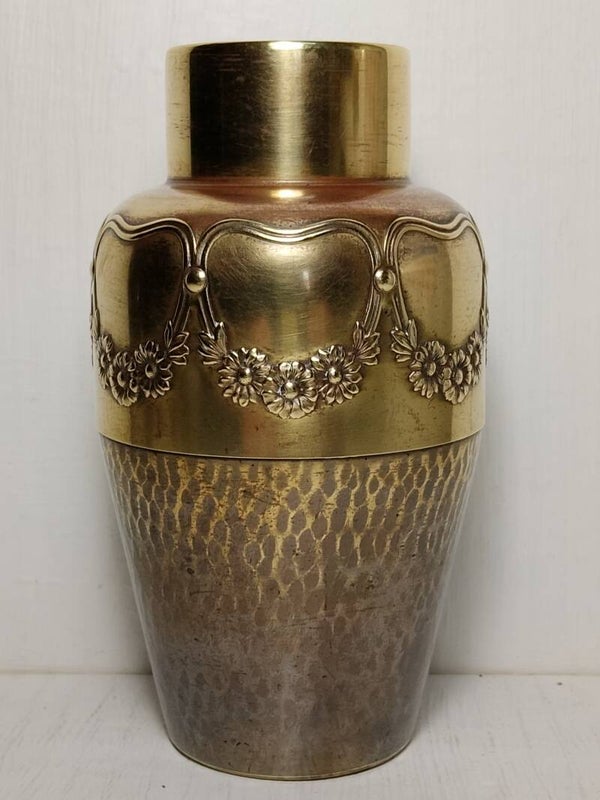 Victorian brass vase.