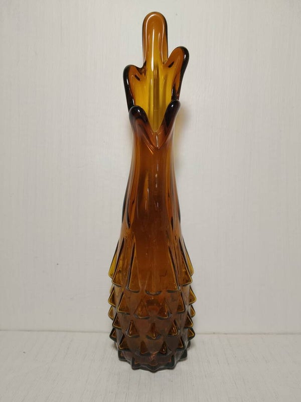 MCM Retro Amber Glass Vase