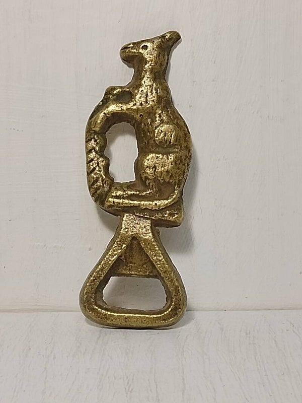 Vintage brass kangaroo bottle opener.