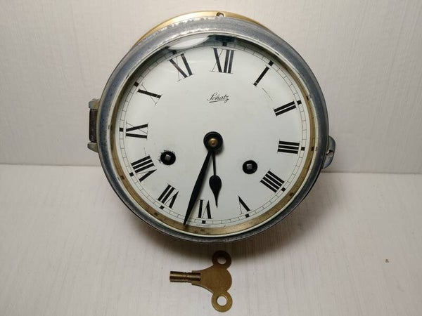 Vintage Schatz Mariner Mechanical Ships Clock